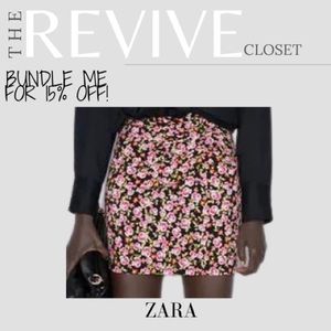 ZARA | FLORAL MINI SKIRT | SMALL